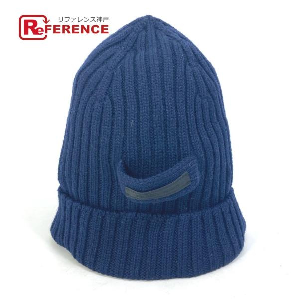 PRADA プラダ UMD188 ロゴ ビーニー 帽子 ニット帽 ニットキャップ ニット帽 ウール ...