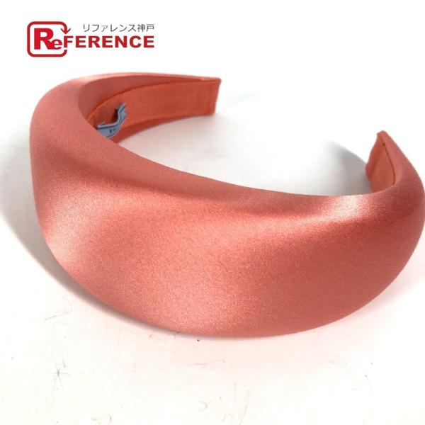 美品 PRADA プラダ ロゴ ヘッドバンド ヘアバンド カチューシャ ピンク レディース【中古】