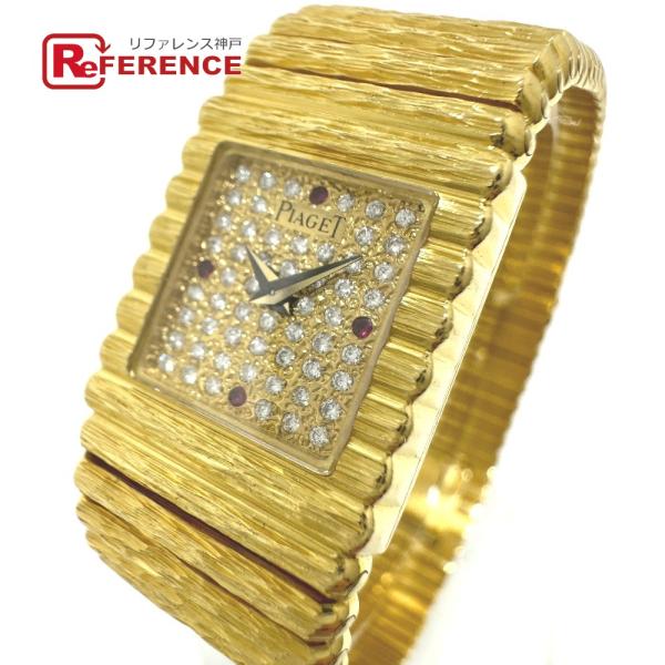 PIAGET ピアジェ K18 トラディション 4Pルビー 文字盤ダイヤ クォーツ 腕時計 K18 ...