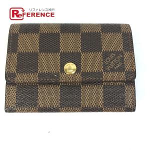 LOUIS VUITTON ルイヴィトン N61930 ポルトモネ プラ 財布 小銭入れ ダミエ コインケース エベヌ ブラウン レディース【中古】｜reference