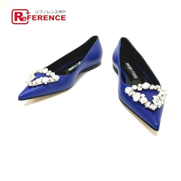 未使用 Sergio Rossi セルジオロッシ B09820-MNAN07 トライアングル ビジュ...