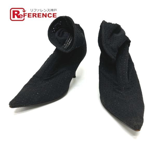 Sergio Rossi セルジオロッシ パンチング 靴 シューズ ショートブーツ ポインテッドトゥ...