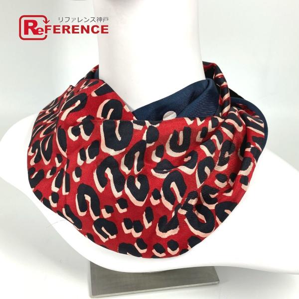 LOUIS VUITTON ルイヴィトン M74608 レオパード スヌード ストール ショール マ...