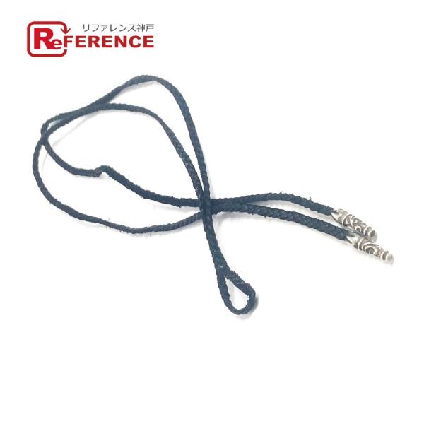 CHROME HEARTS クロムハーツ ブレード 革紐 アクセサリー ネックレス ブラック ユニセ...