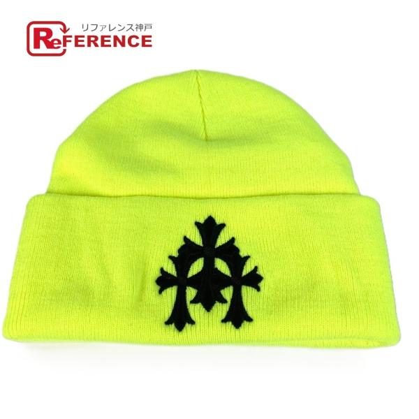 美品 CHROME HEARTS クロムハーツ スリークロス ビーニー 帽子 ニット帽 ニットキャッ...