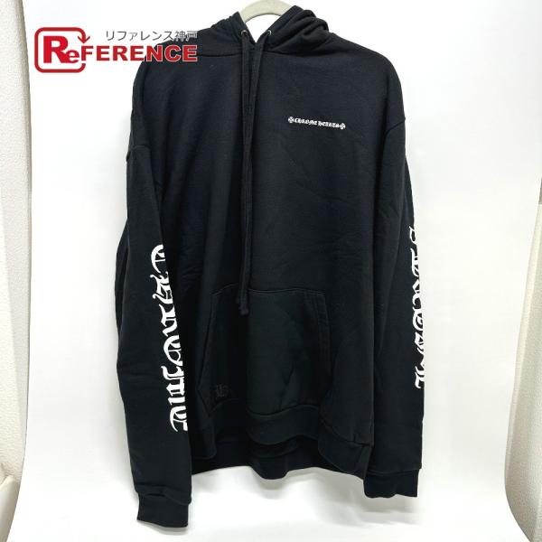 CHROME HEARTS クロムハーツ バックセメタリークロス パーカー コットン ブラック メン...
