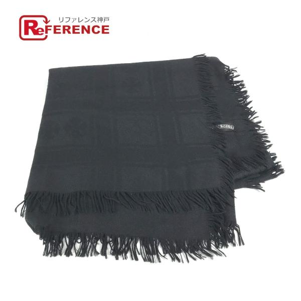 CHROME HEARTS クロムハーツ フリンジ 大判 クロス ショール ストール ブラック レデ...