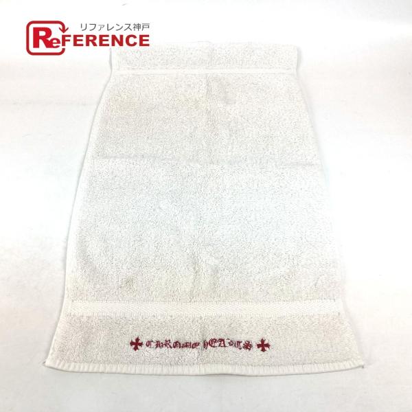 CHROME HEARTS クロムハーツ フェイスタオル インテリア ロゴ タオル ホワイト メンズ...