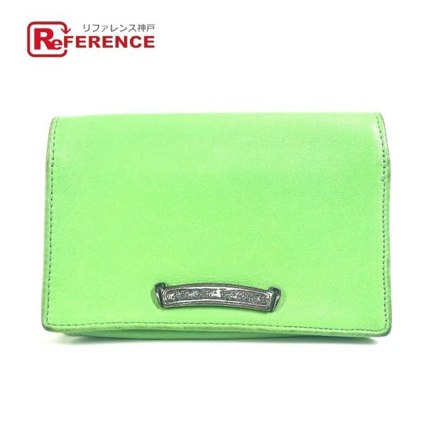CHROME HEARTS クロムハーツ ロゴ 札入れ 財布 マルチポーチ ポーチ グリーン メンズ...