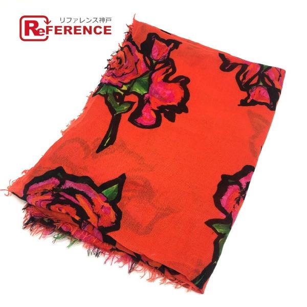 LOUIS VUITTON ルイヴィトン M72380 エトール・ローズ ショール ロゴ バラ 大判...