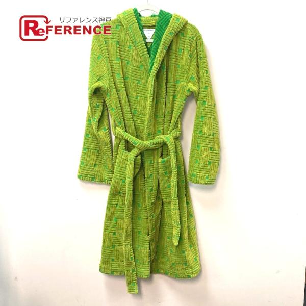 美品 BOTTEGA VENETA ボッテガヴェネタ 650656 バスローブ ロゴ パイル ルーム...