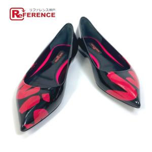 ルイヴィトンエナメルドライビングシューズ34サイズ黒aq11233