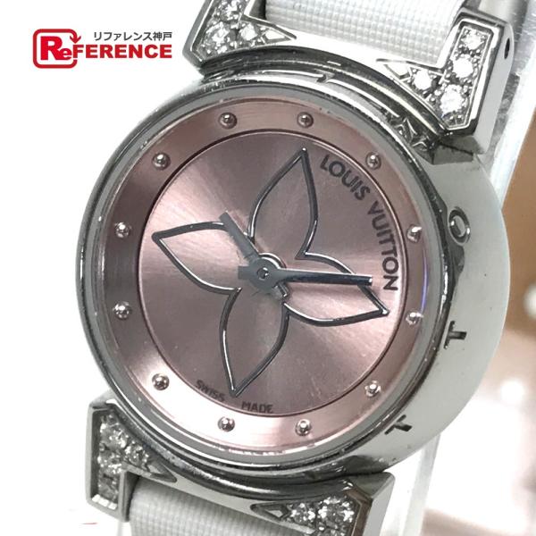 LOUIS VUITTON ルイヴィトン Q151P ラグダイヤ タンブール ビジュ クォーツ 腕時...