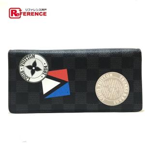 Louis Lvリーグ Vuitton メンズ ルイ ヴィトン N Lvリーグ ルイ ヴィトン ポルトフォイユ ブラザ ダミエグラフィット 長 財布 小銭入れあり メンズ 中古 158 14 リファレンス コレクション