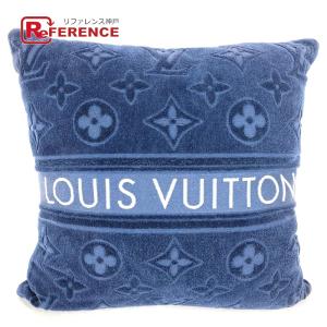 美品 LOUIS VUITTON ルイヴィトン M77782  クッサン LV バケーション ピロー 枕 インテリア クッション ブルー レディース【中古】｜reference