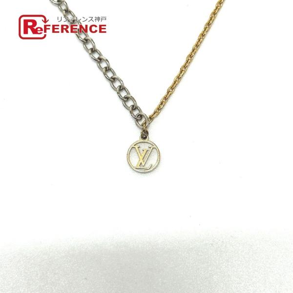 LOUIS VUITTON ルイヴィトン M68074 ネックレス ロゴマニア バイカラー アクセサ...