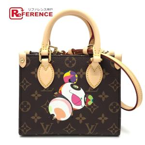 新品 LOUIS VUITTON ルイヴィトン Ｍ13668 オンザゴー BB 村上隆 パンダ 2WAYバッグ LV × TM ハンドバッグ ブラウン レディース【新品】