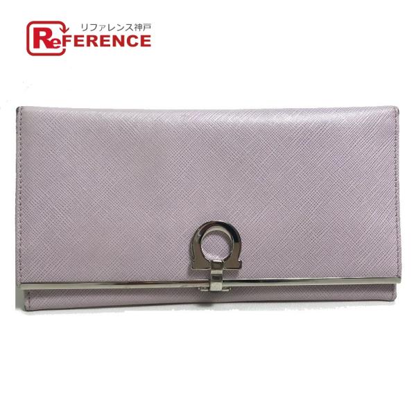 Salvatore Ferragamo サルヴァトーレフェラガモ ガンチーニ ロゴ金具 ロングウォレ...