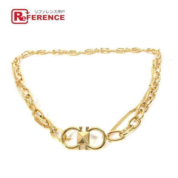 美品 Salvatore Ferragamo サルヴァトーレフェラガモ ガンチーニ チェーン ベルト...