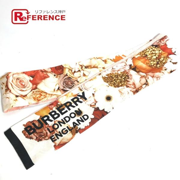 新品同様 BURBERRY バーバリー 8021938 Floral Print Silk Skin...