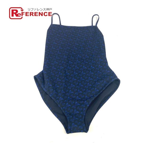 未使用 BURBERRY バーバリー 8048885 TB ロゴ スイムウエア 水着 ブルー レディ...