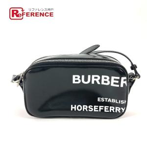 BURBERRY ポーチ レザー ブラック ホースロゴ BURBERRY バーバリー ホースロゴ ショルダーバッグ
