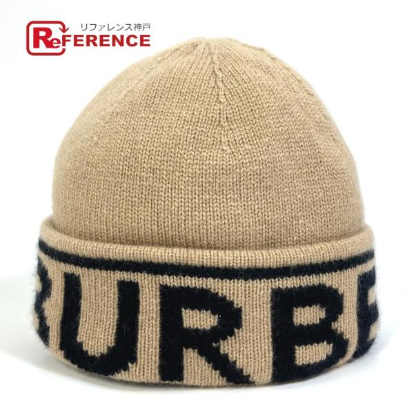 BURBERRY バーバリー 8023983 インターシャカシミア ビーニー ロゴ ニットキャップ ...