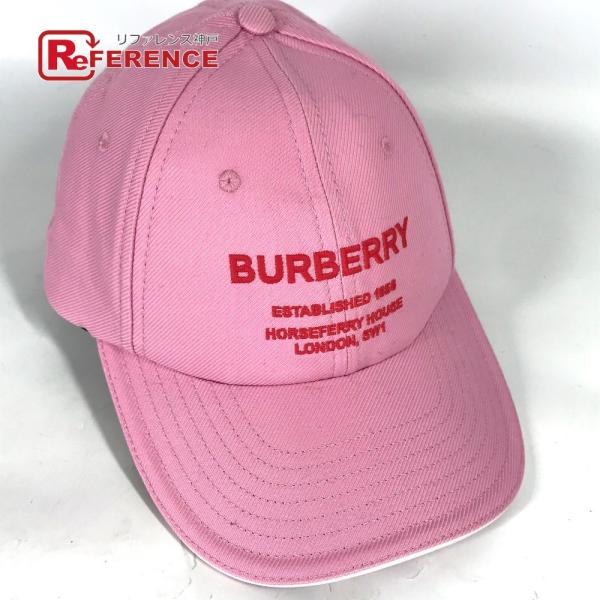 BURBERRY バーバリー 8048725 ロゴ 帽子 キャップ帽 ベースボール キャップ ピンク...