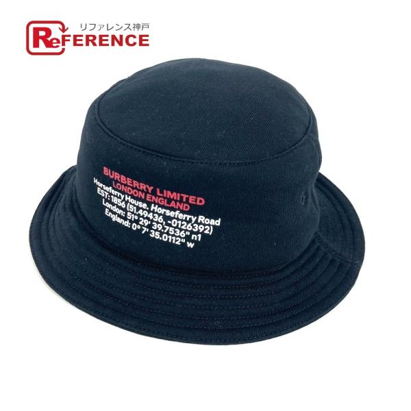 美品 BURBERRY バーバリー 8050066 ロゴ ハット帽 帽子 バケットハット ボブハット...