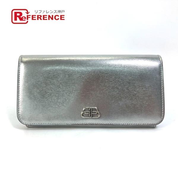 BALENCIAGA バレンシアガ 601479 BBロゴ 2つ折り ロングウォレット 長財布 シル...