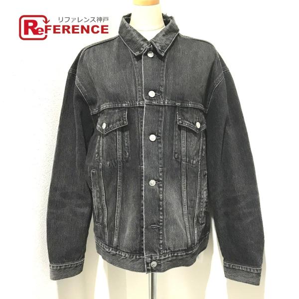 新品同様 バレンシアガ 529177 Gジャン デニムジャケット ロゴ ストラス 18AW デニムジ...