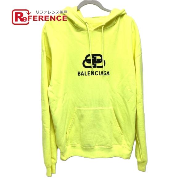 BALENCIAGA バレンシアガ 583222 BBロゴプリント プルオーバー パーカー イエロー...