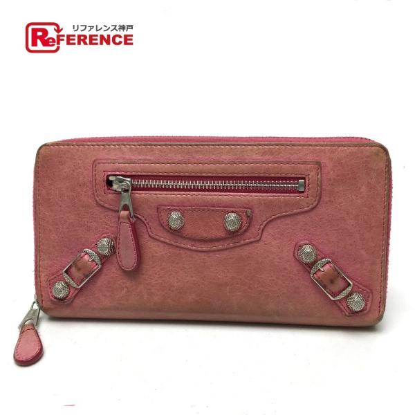 BALENCIAGA バレンシアガ 253053 長財布 ジャイアントコンチネンタルジップ ピンクシ...