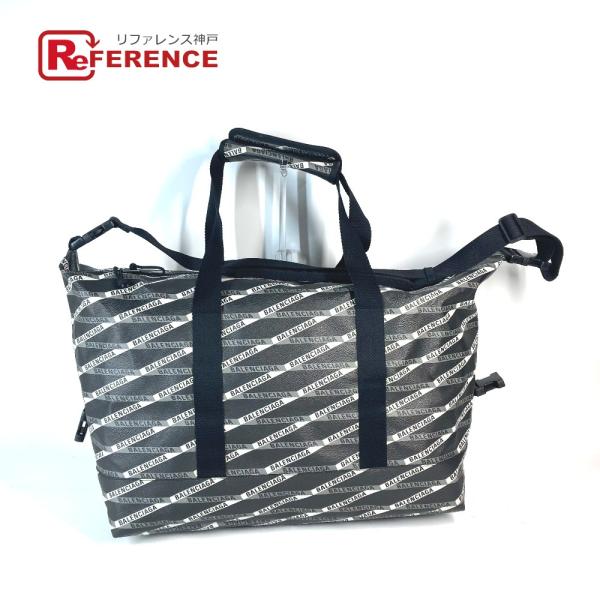 BALENCIAGA バレンシアガ 532810 ロゴ 総柄 ショルダーバッグ カバン 肩掛け トラ...