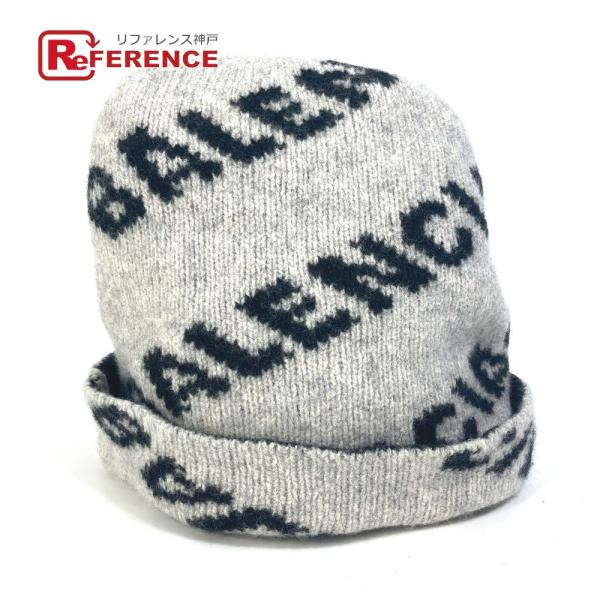 BALENCIAGA バレンシアガ 558950 ロゴ ビーニー 帽子 ニット帽 ニットキャップ ニ...
