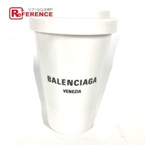 未使用 BALENCIAGA バレンシアガ 666275 ロゴ VENEZIA ベネチア コップ カップ 蓋付き 食器 インテリア タンブラー ホワイト レディース【中古】｜reference