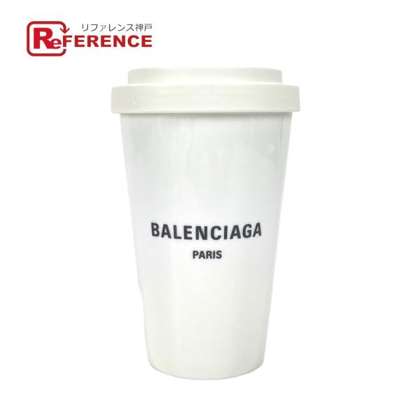 未使用 BALENCIAGA バレンシアガ 666275 ロゴ コップ カップ 蓋付き 食器 インテ...