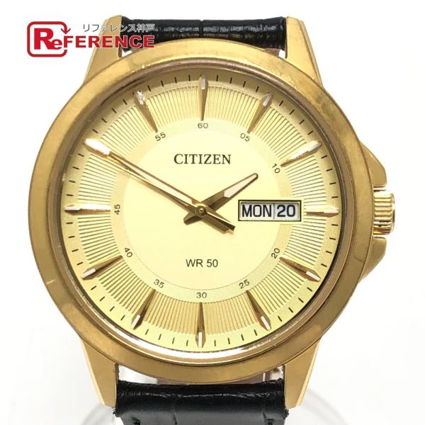 CITIZEN シチズン 1502-S097835 WR-50 クオーツ メンズウォッチ ラウンド ...
