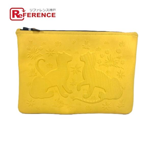 HERMES エルメス ネオバンMM レオパード 豹柄 ヒョウ クラッチバッグ マルチポーチ メイク...