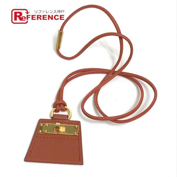 未使用 HERMES エルメス モンプティケリー PM アクセサリー ネックレス レザー レディース...