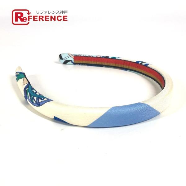 美品 HERMES エルメス エルザ ヘアアクセサリー ヘアバンド ヘッドバンド カチューシャ ホワ...