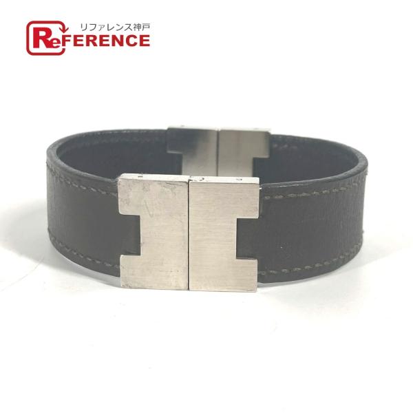 HERMES エルメス ルーリー Hロゴ アクセサリー ブレスレット ブラック レディース【中古】