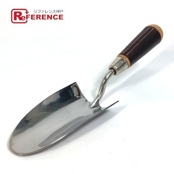 HERMES エルメス ガーデニング スコップ 雑貨 メタル ブラウン×シルバー ユニセックス【中古...