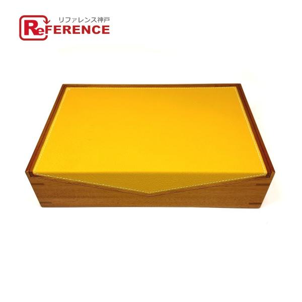 HERMES エルメス インテリア プレイヤード ボックス BOX マスクケース 小物入れ ウッド ...
