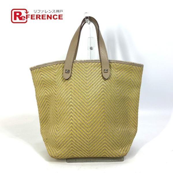 HERMES エルメス ハンドバッグ カバチェンナイPM  カバン スタッズ トートバッグ レザー ...