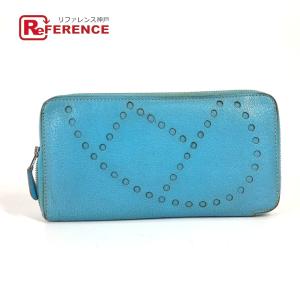 HERMES エルメス エブリン アザップロング エトープ シルバー金具 長財布（小銭入れあり） シェーブル レディース [中古] HERMES エルメス エブリン アザップロング エトープ シルバー金具 長