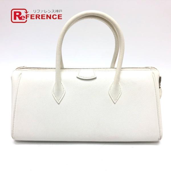 HERMES エルメス パリボンベイ27 ハンドバッグ ホワイト レディース【中古】
