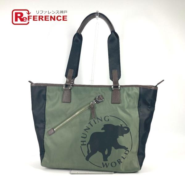 HUNTING WORLD ハンティングワールド ショルダーバッグ 肩掛け カバン ロゴ トートバッ...