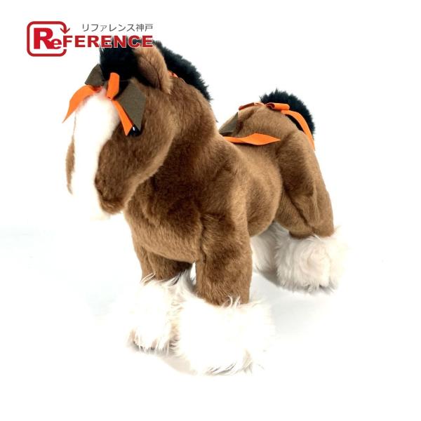 美品 HERMES エルメス エルミーMM 人形 インテリア 馬 ぬいぐるみ ブラウン ユニセックス...