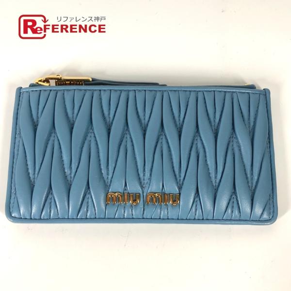 美品 MIUMIU ミュウミュウ マテラッセ フラグメントケース 財布 小銭入れ カードケース コイ...